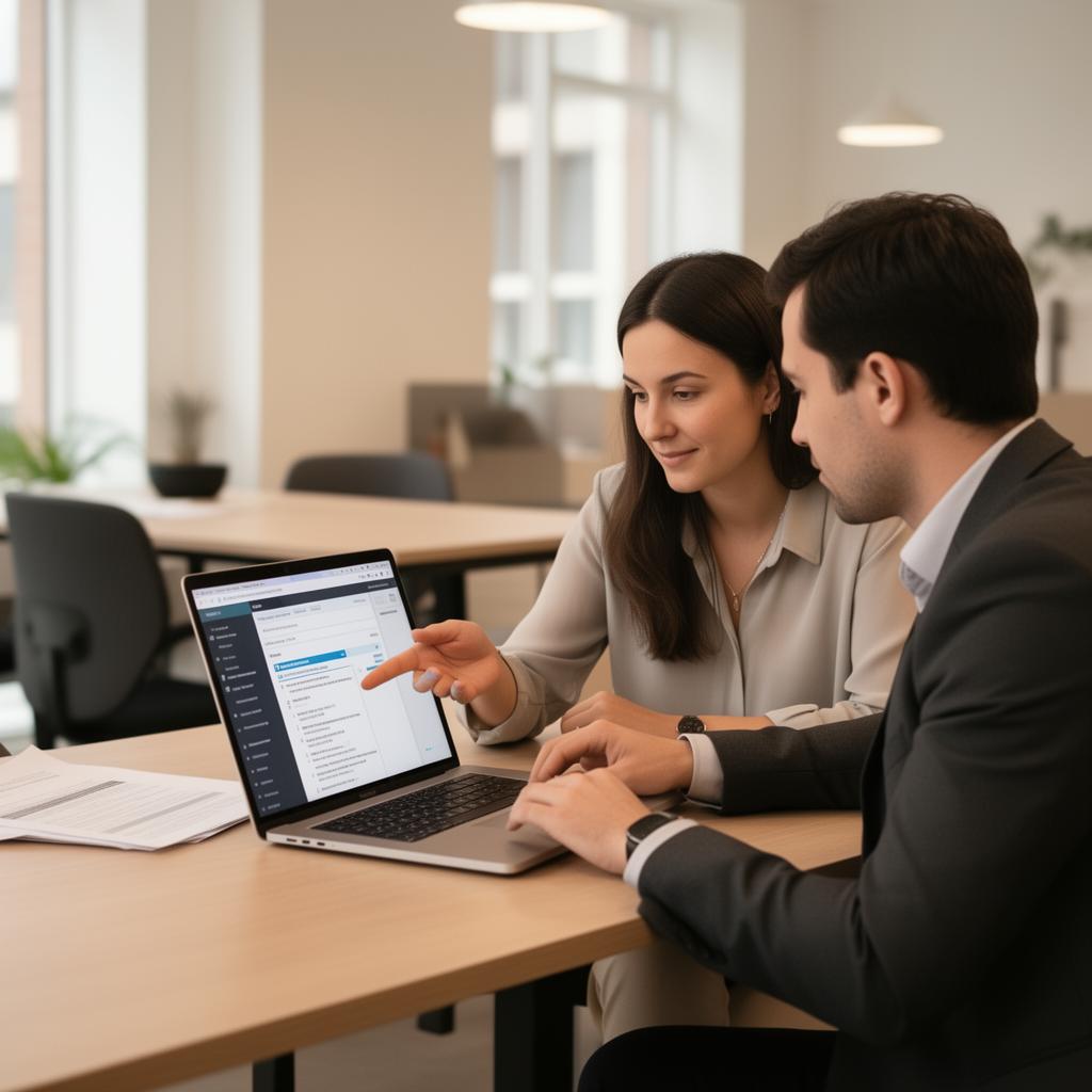 HR-adviseur van Talent+ bespreekt een gratis HR Quick Scan met een Belgische bedrijfsleider